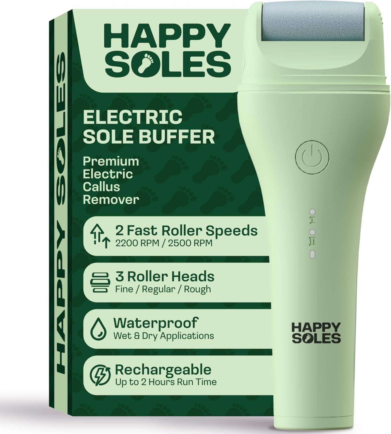 FSA Eligible HSA Electric Pedicure Foot File Callus Remover | Rechargeable Electric Callus Remover for Cracked Heels & Dead Skin – Pedicure Foot File Tool for Smooth Feet