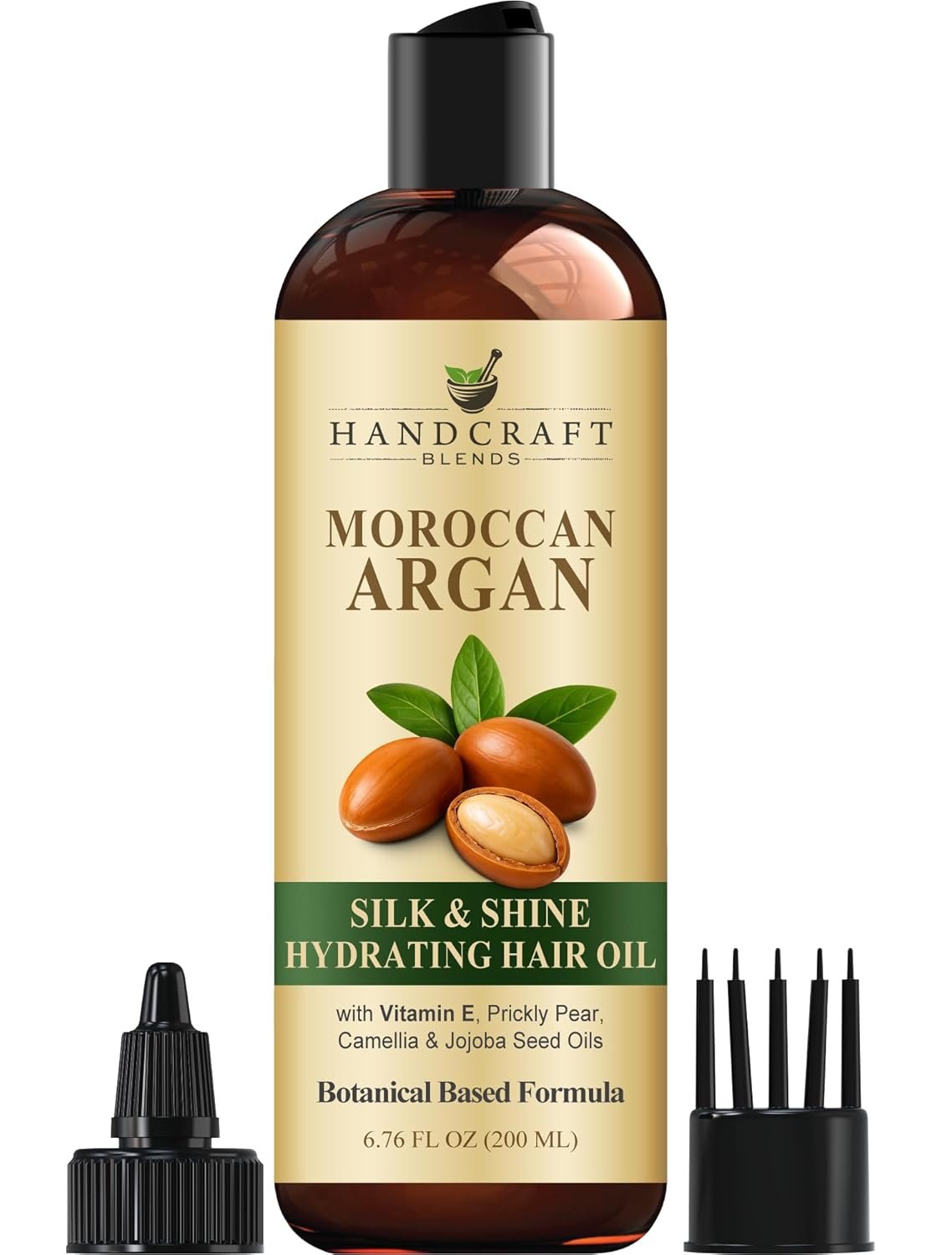 Handcraft Blends Moroccan Argan Oil for Hair 6.76 Fl oz | Moisturizing and Nourishing | Scalp and Hair Oil | Hydrating | Strengthening | All Hair Types
