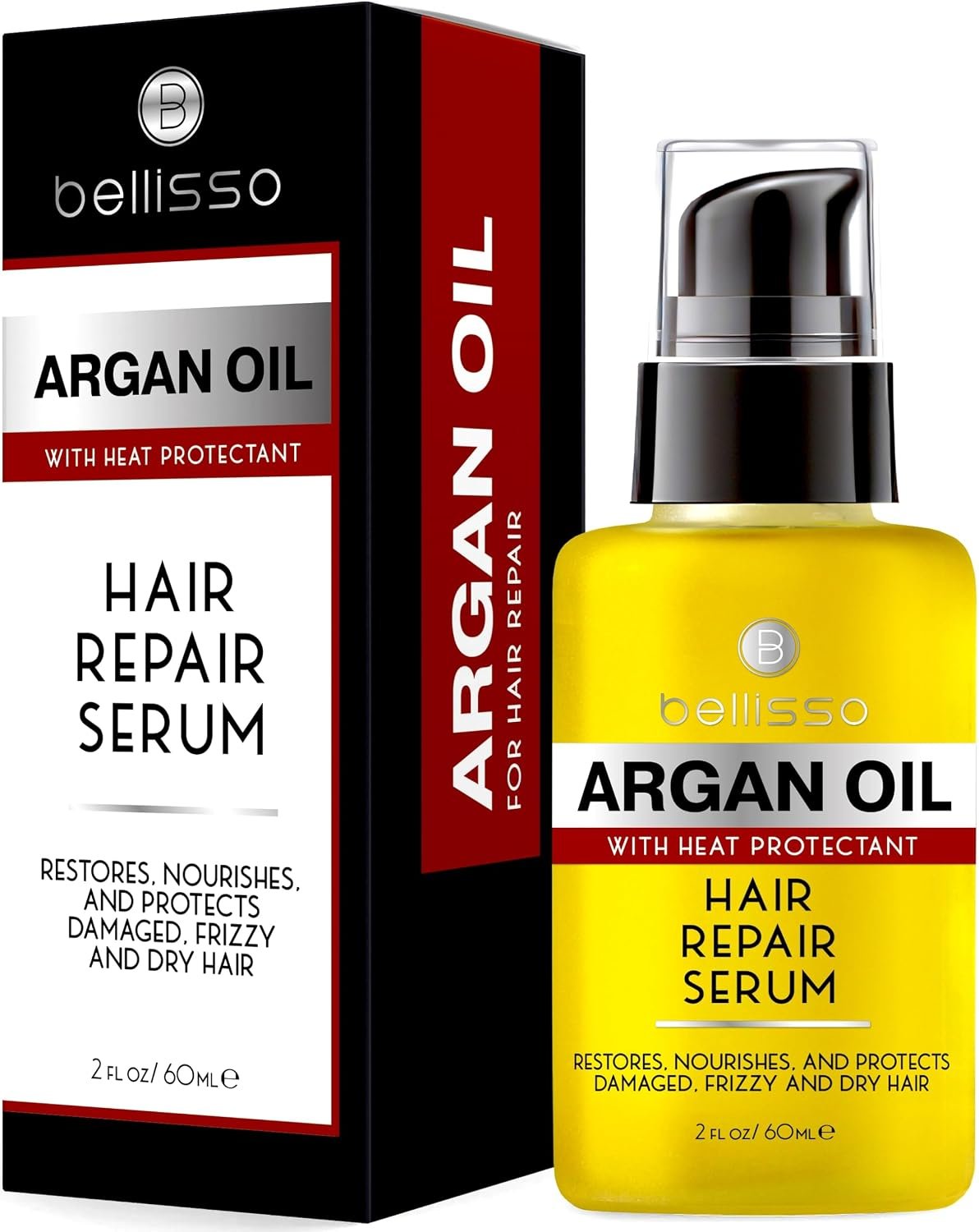 Moroccan Argan Oil Serum – Frizz Control Hair Care Products for Women – Moisturizer Treatment for Damaged, Frizzy, Dry, Curly and Straight Hair – Travel Size Hydration and Leave in Conditioner