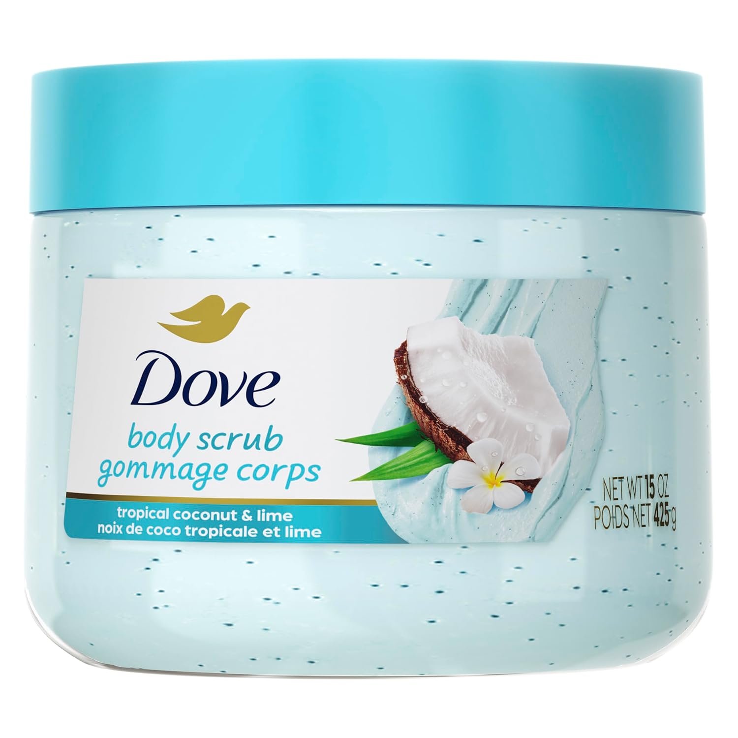 Dove Body Scrub Coconut & Lime, 15 oz | Exfoliating body scrub that renews skin and reveals soft, smooth and radiant skin