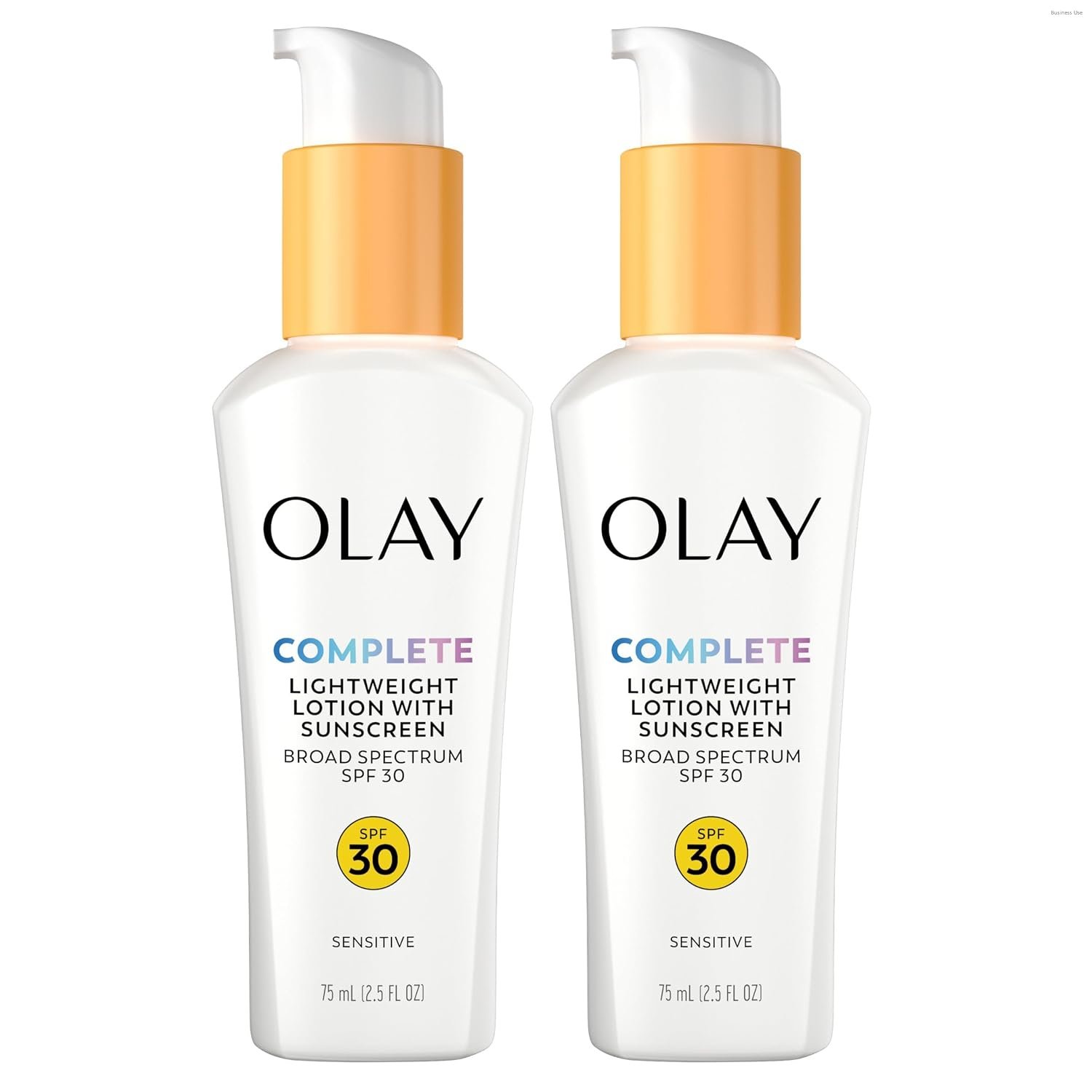 Olay Face Moisturizer, Complete with Sunscreen SPF 30, Fragrance-Free for Sensistive Skin, Broad Spectrum Sun Protection, Long-Lasting Hydration, Non-Comedogenic – Vitamin E & Aloe – 2.5 Oz – 2 Pack
