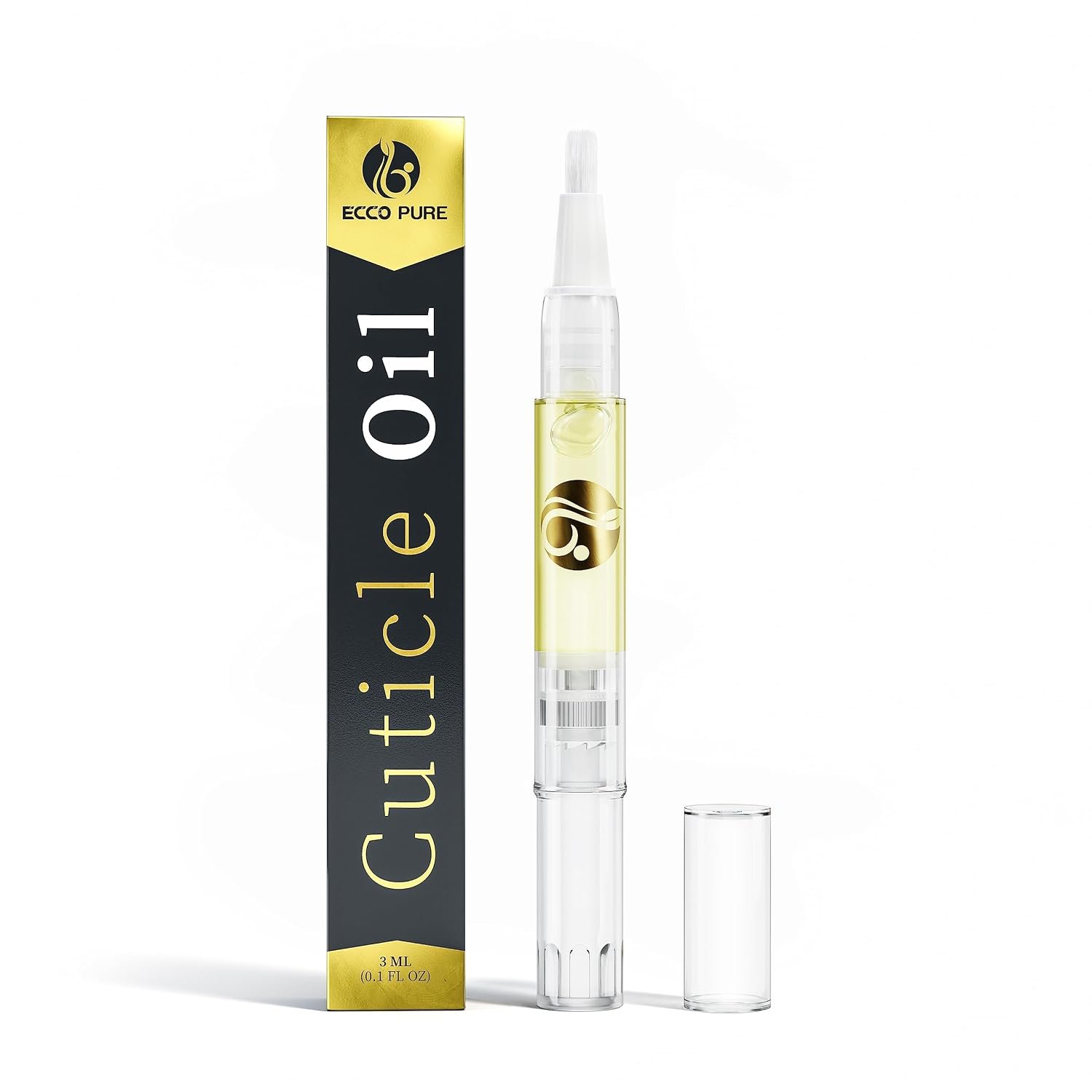 Cuticle Oil Pen with Vitamin E – Nail & Cuticle Moisturizing Oil – Mess-Free Brush Pen for Dry Cuticles & Nails – Manicure & Pedicure Nail Care