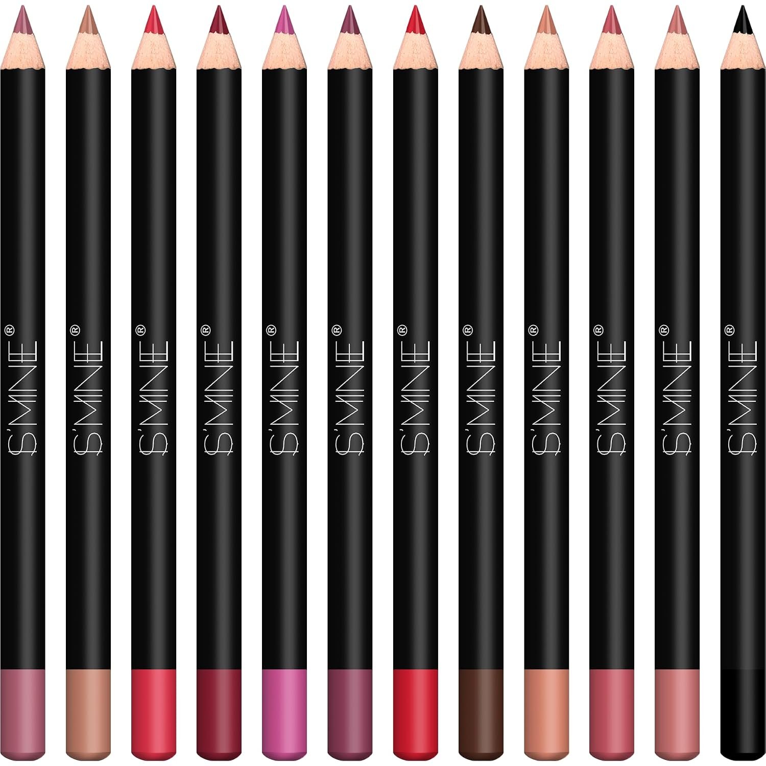 IS’MINE Matte Lip Liner Pencil Set, 12 Assorted Colors, Color Set -1 | High Pigmented, Natural Lip Makeup, Soft Pencils, Longwear Matte Smooth, Ultra Fine