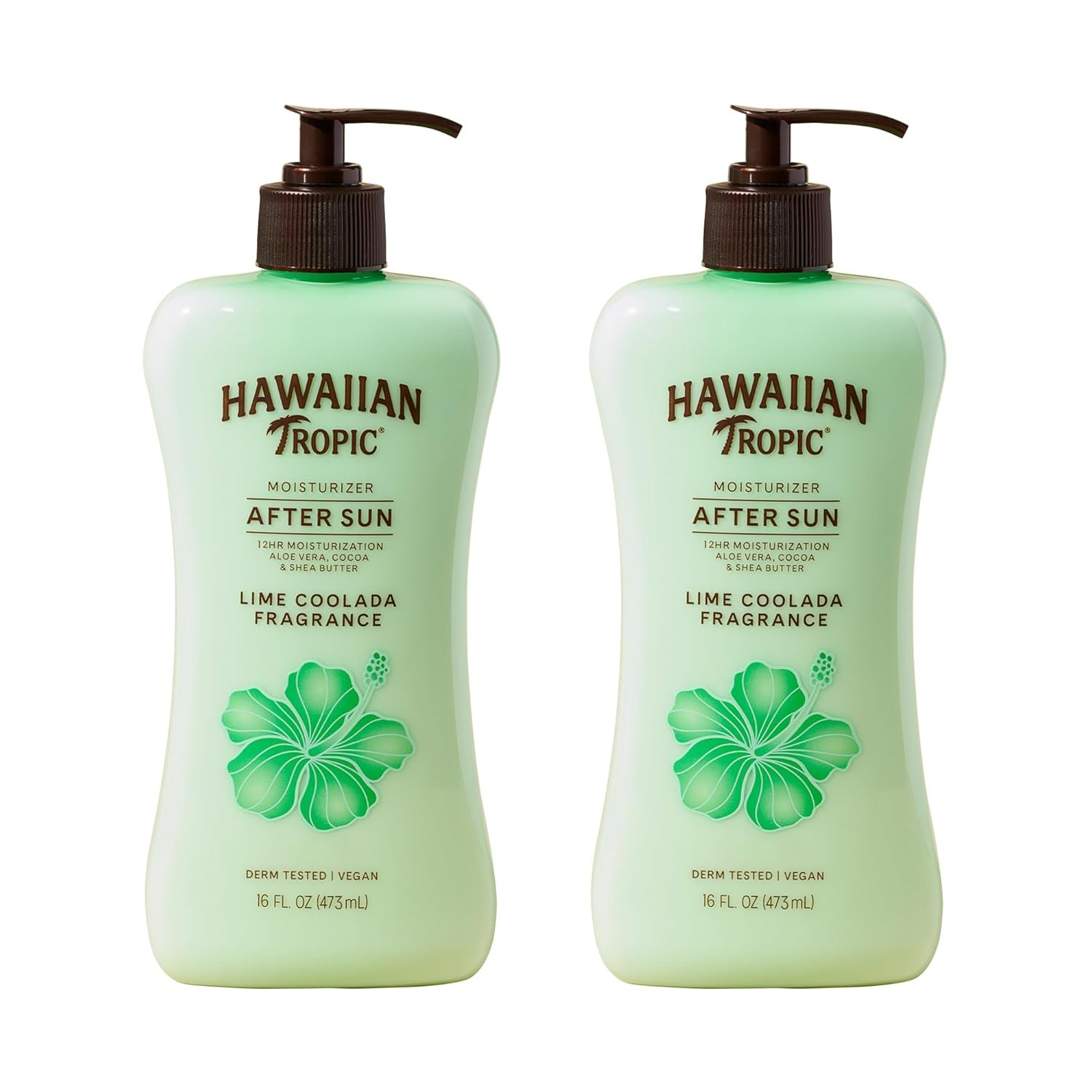 Hawaiian Tropic Lime Coolada After Sun Lotion, 16 Fl Oz (2 Pack)