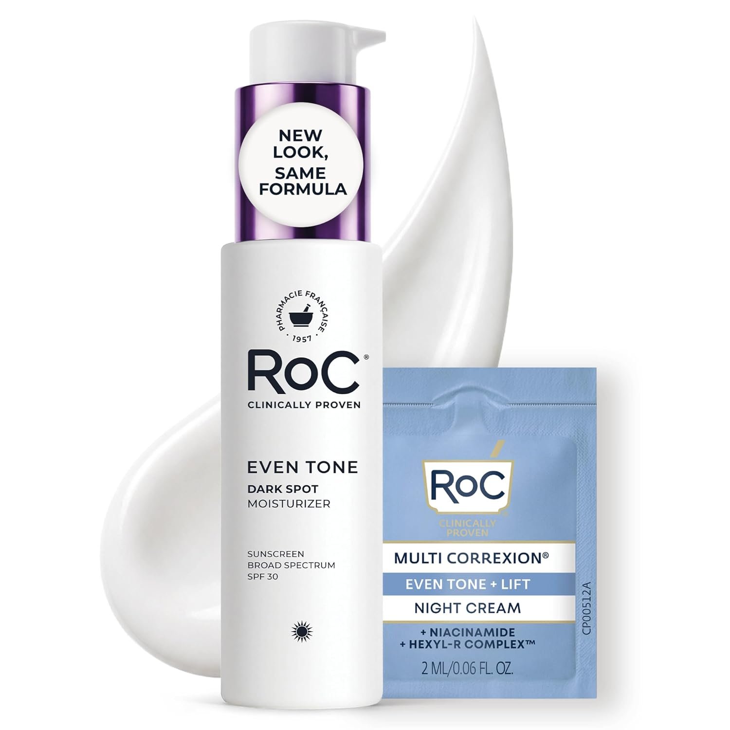 RoC Niacinamide Daily Face Moisturizer SPF 30, 5 in 1 Even Tone + Lift | Anti aging cream for women and men, 1.7oz broad spectrum SPF 30, shea butter, fast-absorbing targets dark spots and even tone