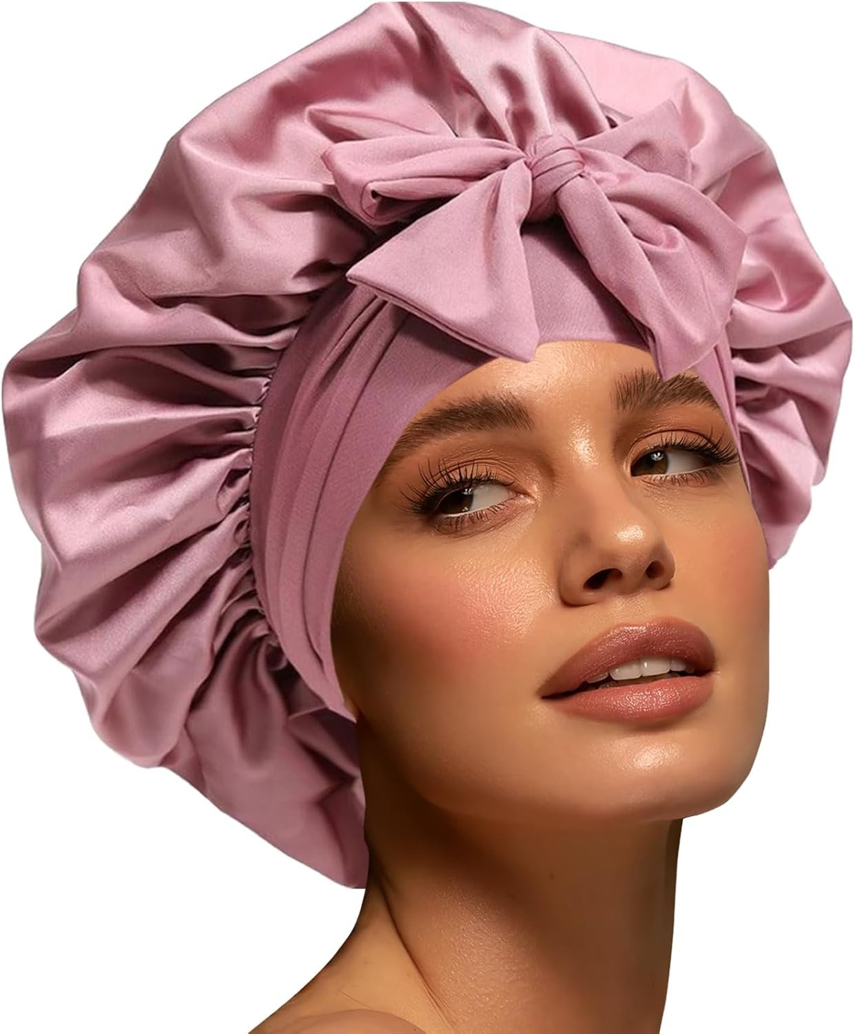 Silk Bonnet for Sleeping Women Satin Cap Reduce Frizz & Hair Breakage | Adjustable Tie Enables Personalized Fit. Premium Satin Preserves Hair Moisture and Maintains Healthy Hair while Sleeping