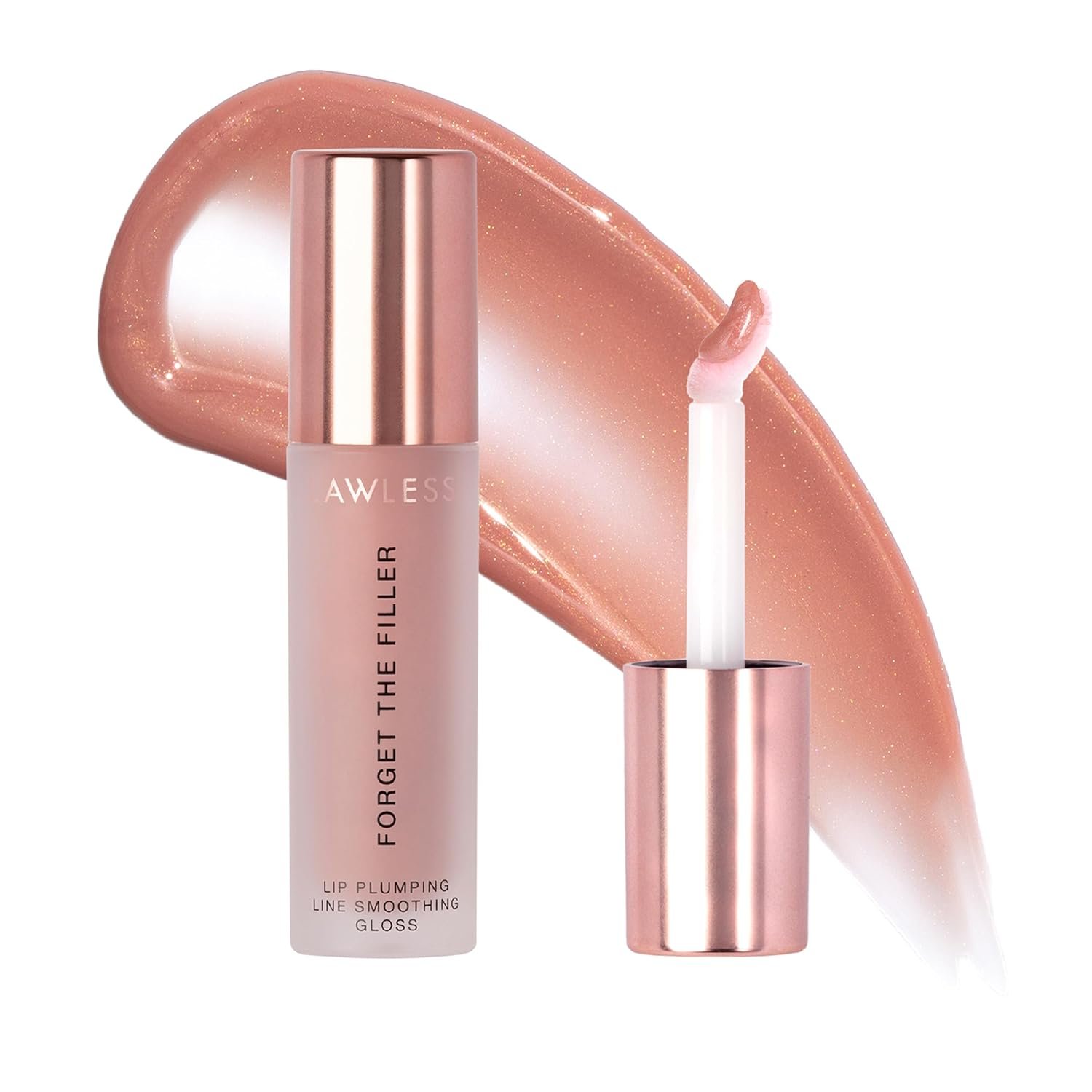 Lawless Women’s Forget The Filler Lip Plumper Line Gloss, Nudie, Pink, 0.11 Fl Oz (Pack of 1)