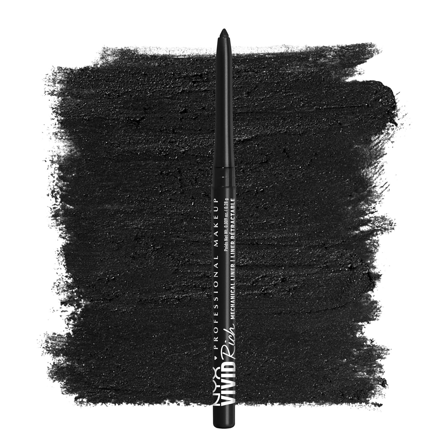 NYX PROFESSIONAL MAKEUP Mechanical Eye Pencil,Vivid Rich Mechanical, Creamy Retractable Eyeliner – Always Onyx, Black Eyeliner