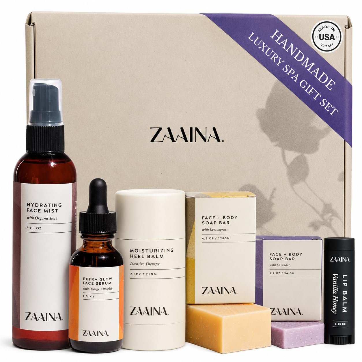 ZAAINA Self Care Gift Box for Women | Spa Gift Set | Relaxation Bath Set