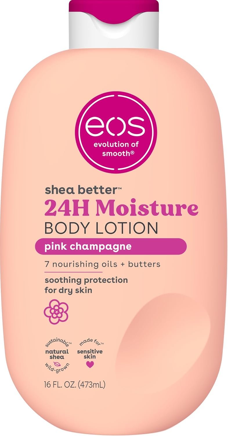 eos Shea Better 24H Moisture Body Lotion- Pink Champagne, 16 fl oz