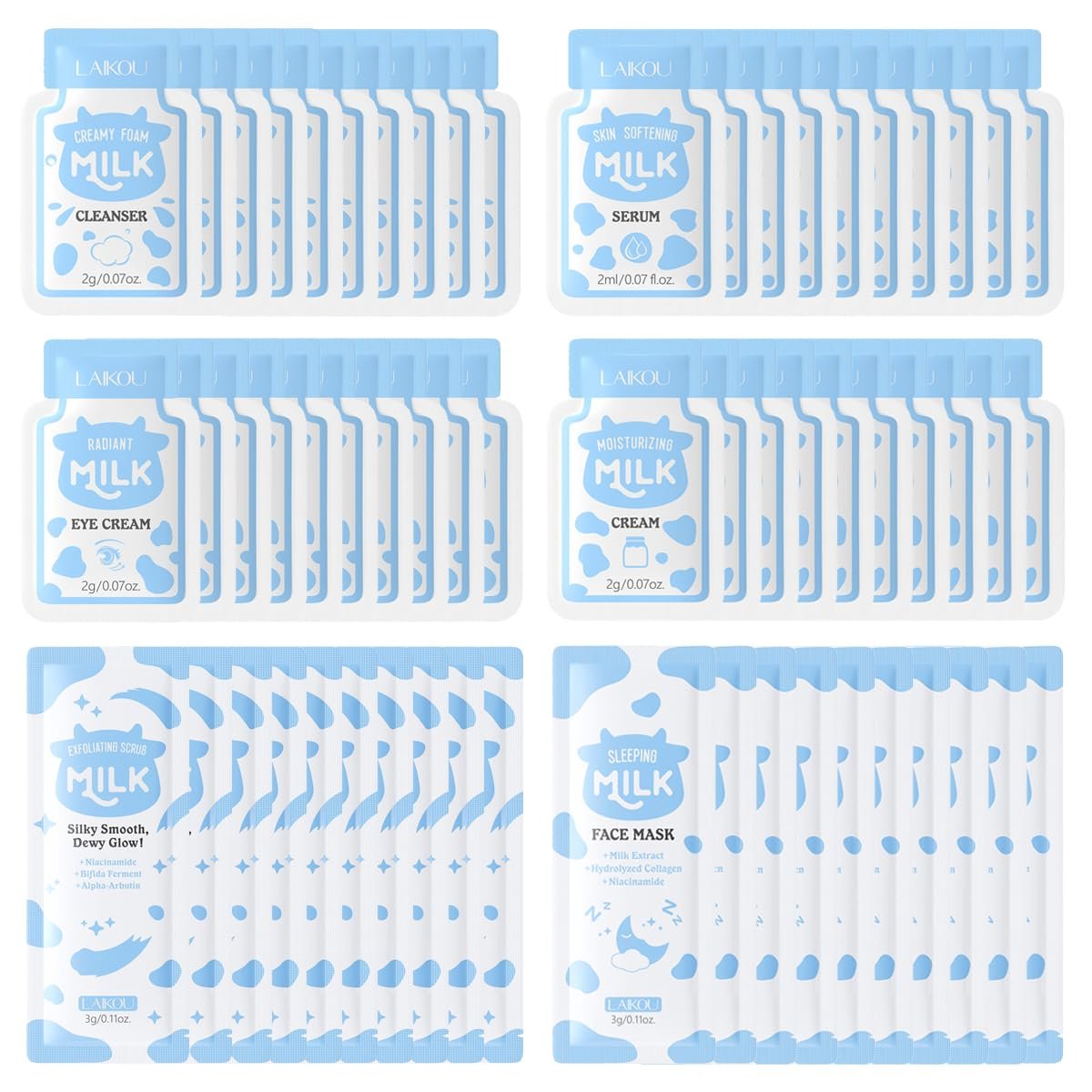 Mini Travel Skincare Set, 60pcs Travel Skin Care Items